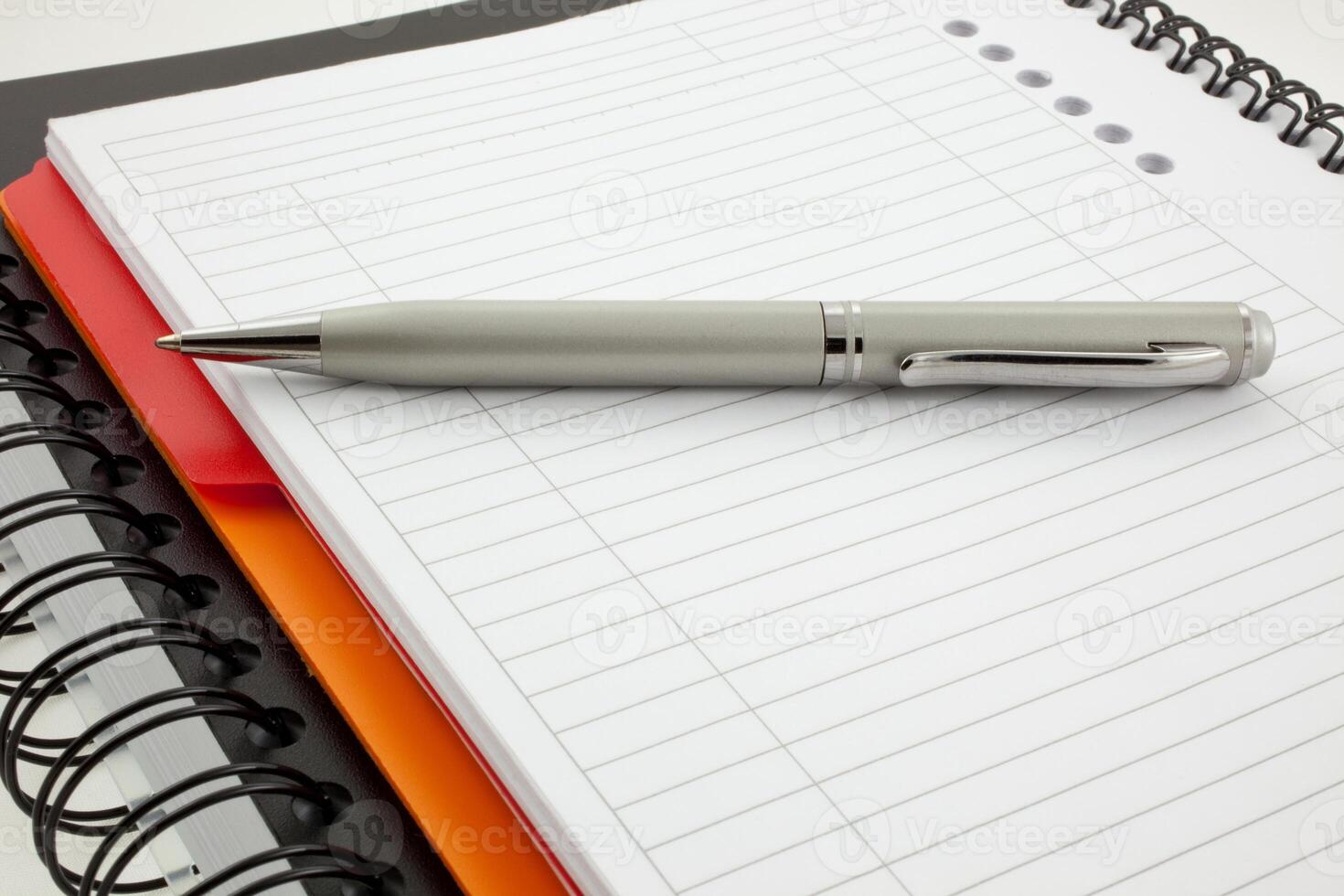 pen and two paper notebooks photo