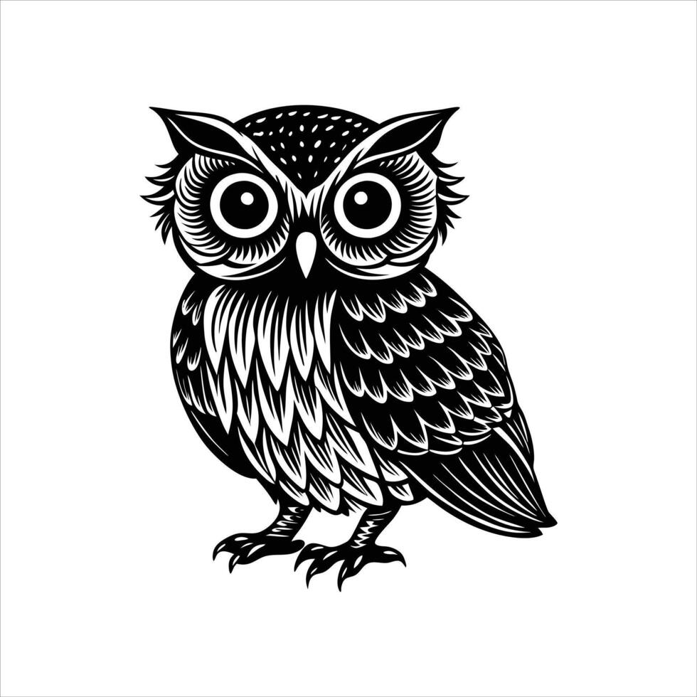 Whimsical Burrowing Owl A Playful Illustration vector