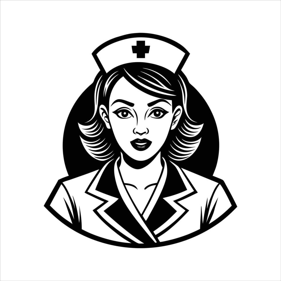 Caring Heart Nurse vector