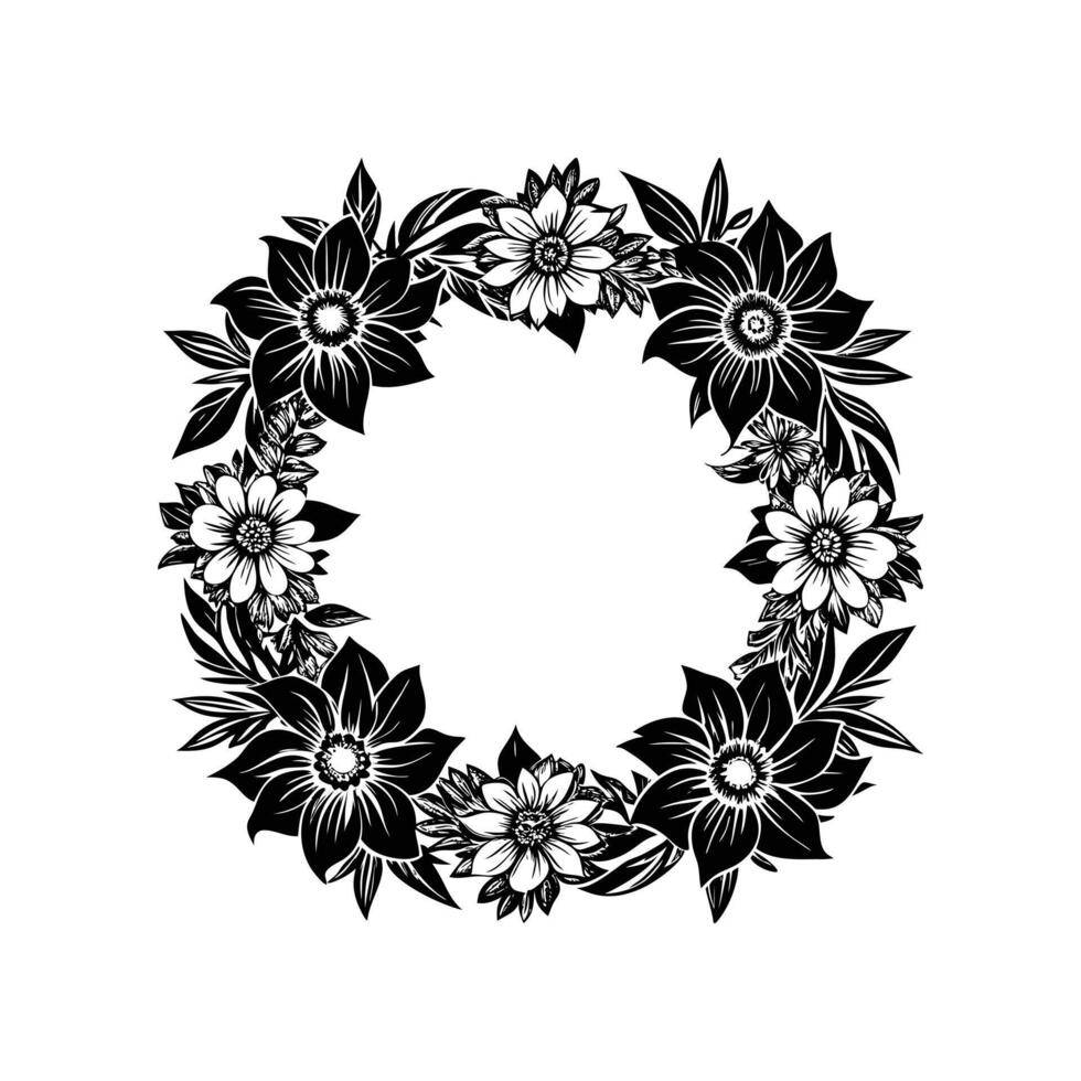 Classic Floral Frame vector