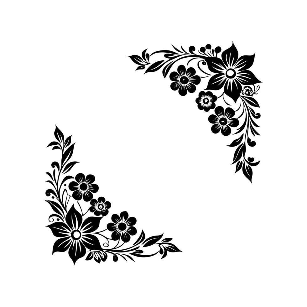 Festival Floral Border Design vector