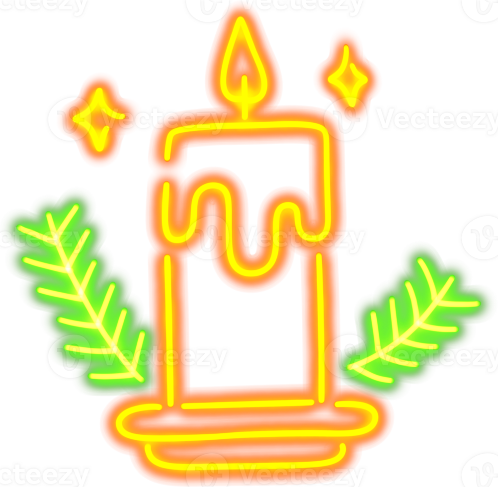 Candle Neon light png