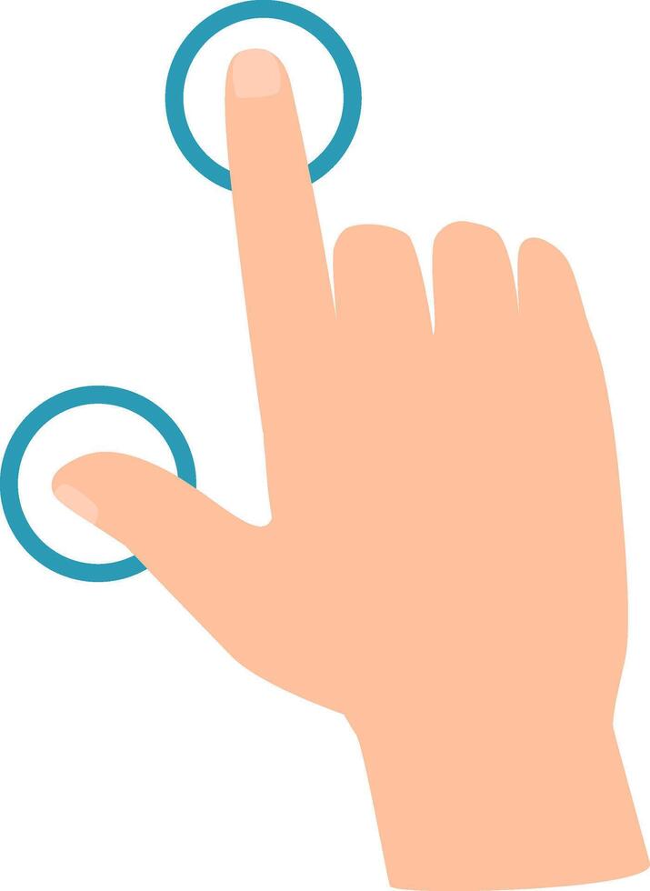 Multi touch hand gesture pinching on a touchscreen, zooming in or interacting seamlessly with a digital interface, enhancing user experience on mobile devices and tablets vector