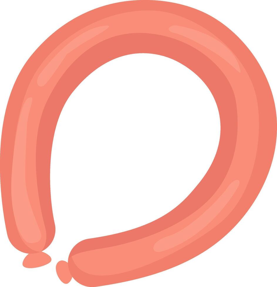 Sausage forming a circular shape against a white background, symbolizing themes of food, meat, protein, and the culinary arts, evoking creativity and delicious meal ideas vector