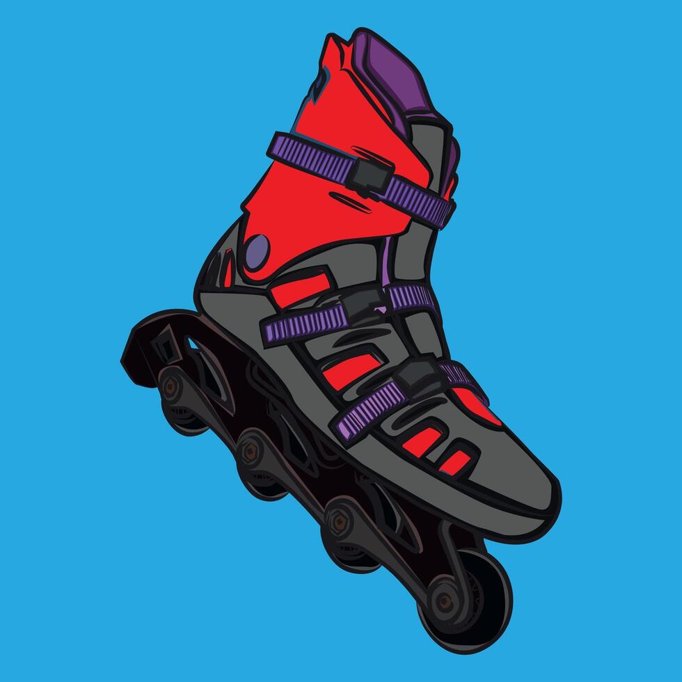 illustration of roller skates , roller skates design vector