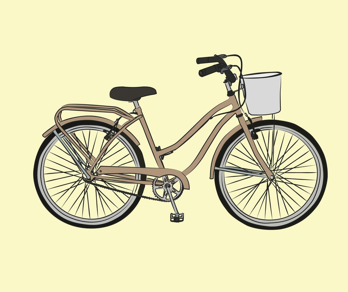 Bicycle illustration, Simple Bicycle. vector