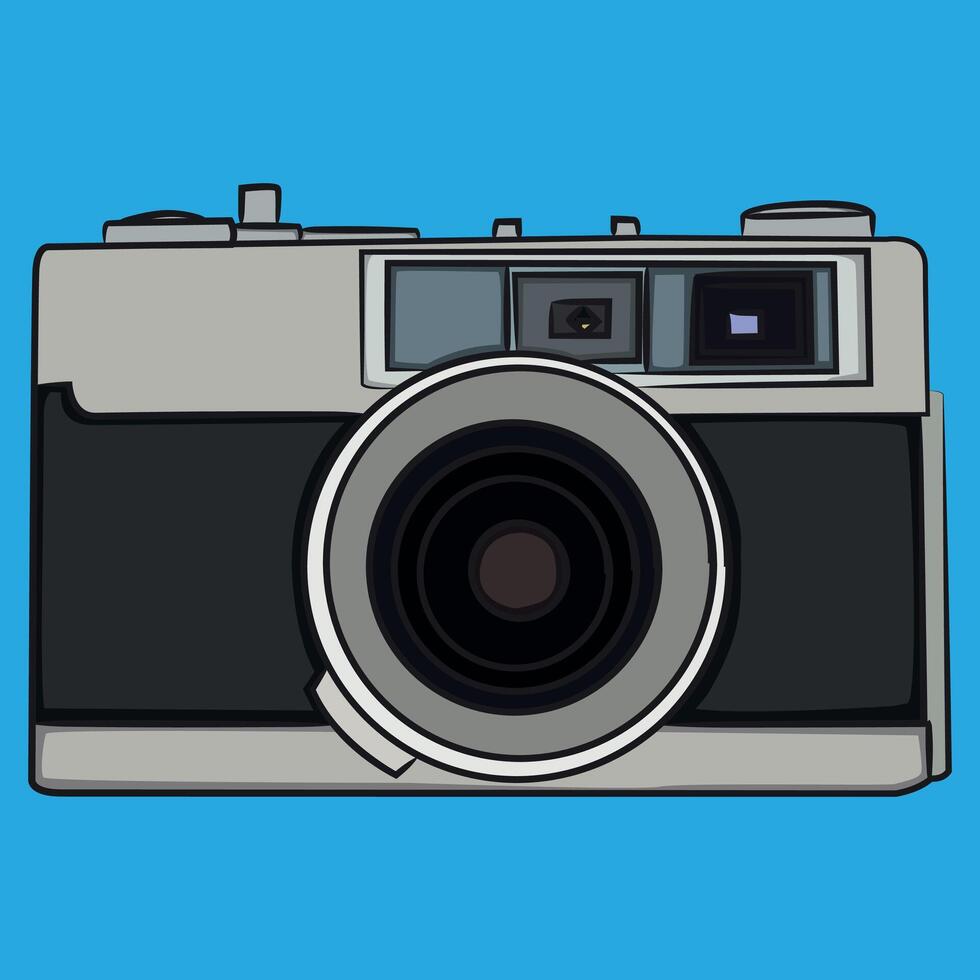 camera illustration, camera of photography, gray camera vector