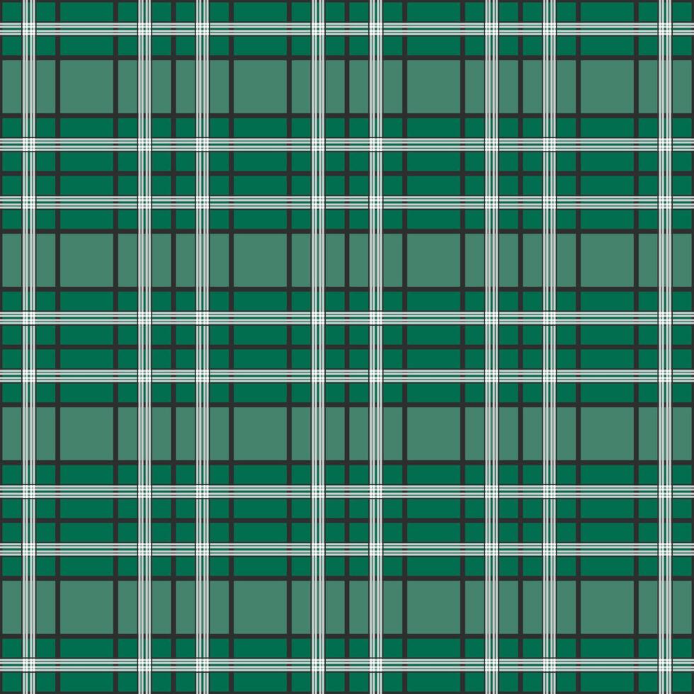 Green tartan with white and grey line country style, seamless pattern for textile, fabric and fashion. vector