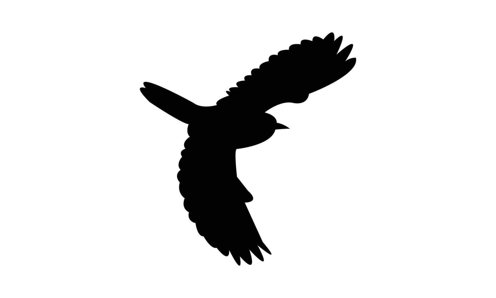 Flying Roller Bird Black Silhouette Design vector