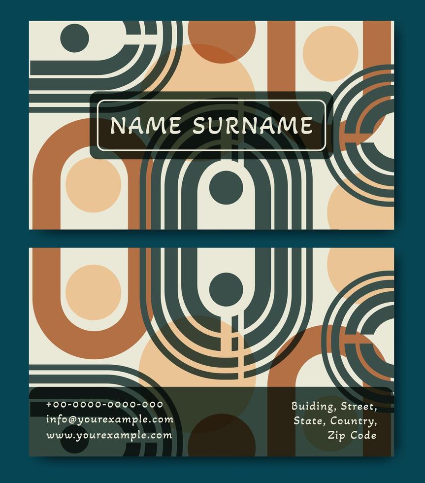 Trendy minimal abstract business card template. Modern corporate stationery id layout vector