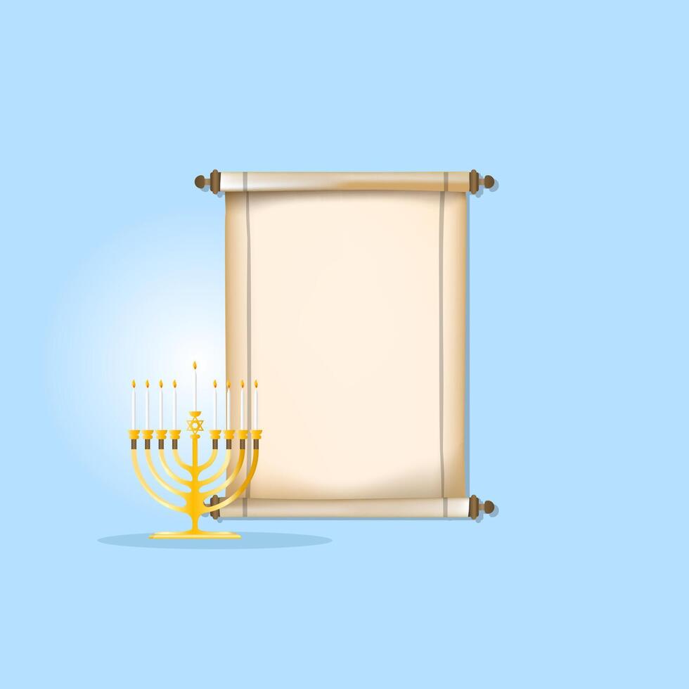 Happy Hanukkah greeting card. vector