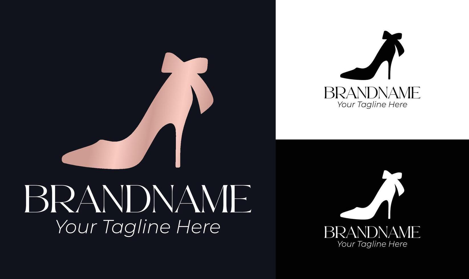 Elegant High Heel Logo Design for Luxury Fashion Brands vector