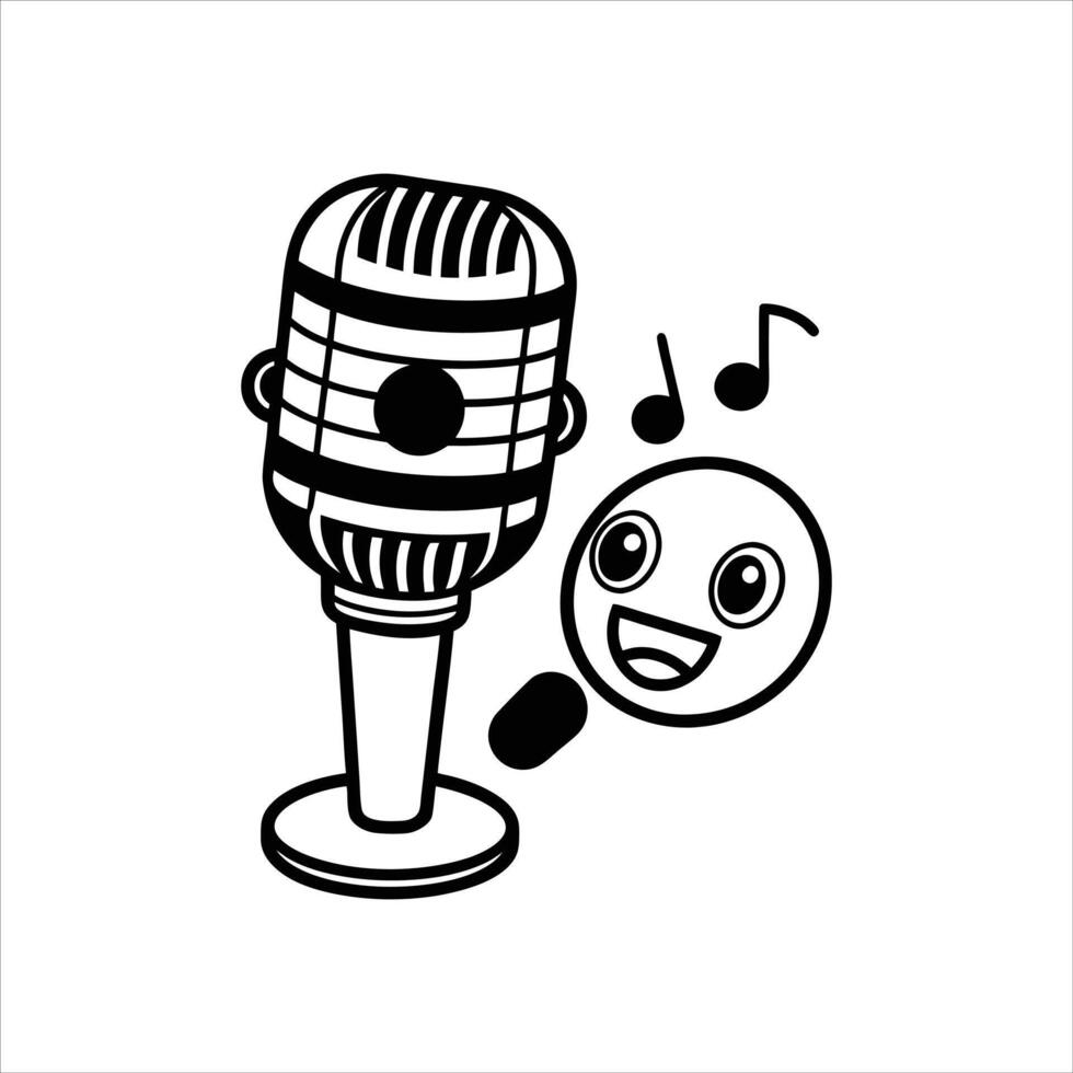 Microphone Cricut Silhouette vector