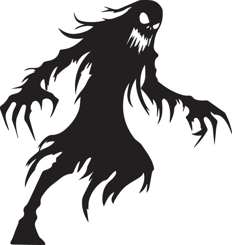 Silhouette of Hideous Halloween graphic vector