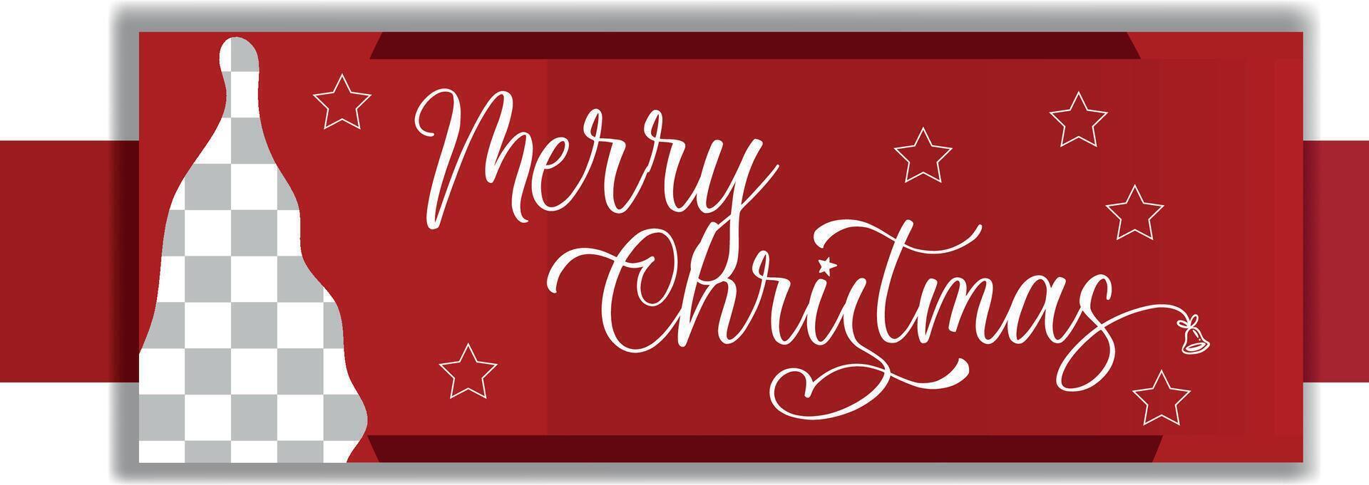 Merry Christmas Text with Christmas Evergreen vector