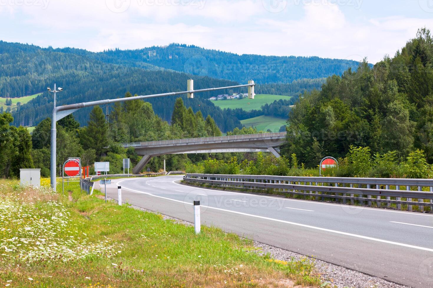highway in Austrian Alps photo