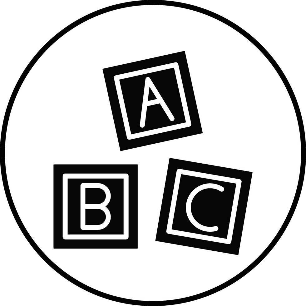 ABC Blocks Illustration Icon vector