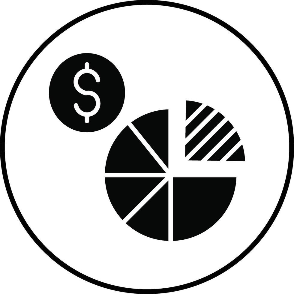 Pie Chart Illustration Icon vector