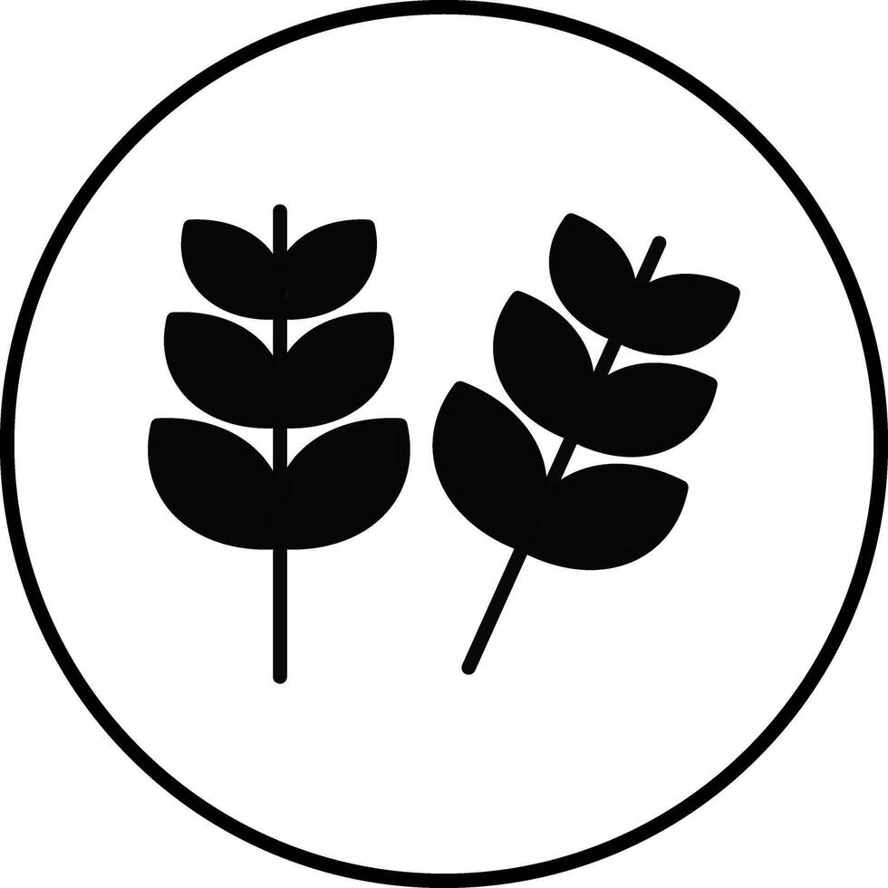 Wheat Illustration Icon vector