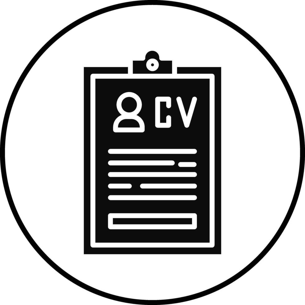 Curriculum Vitae Illustration Icon vector