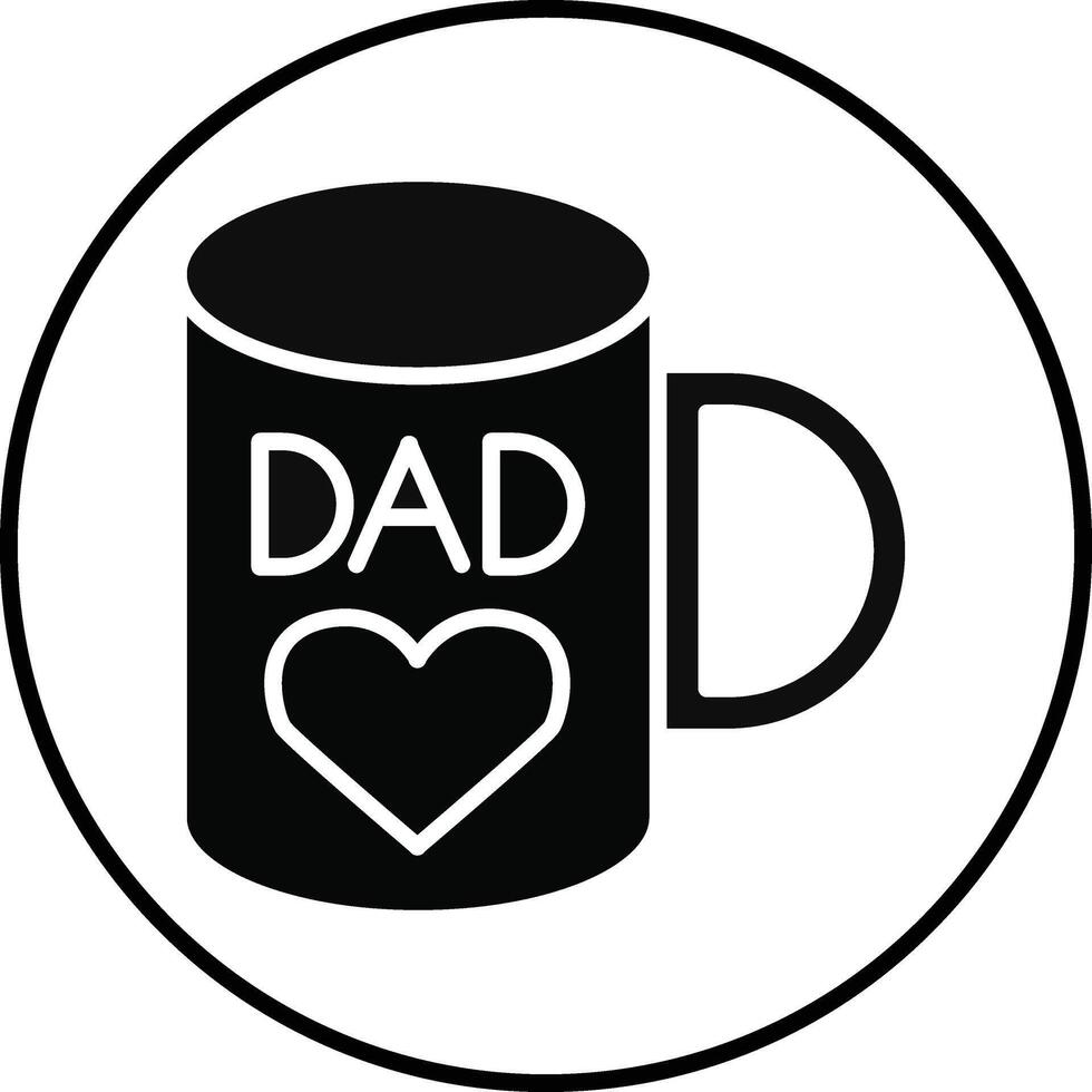 DAD Mug Illustration Icon vector