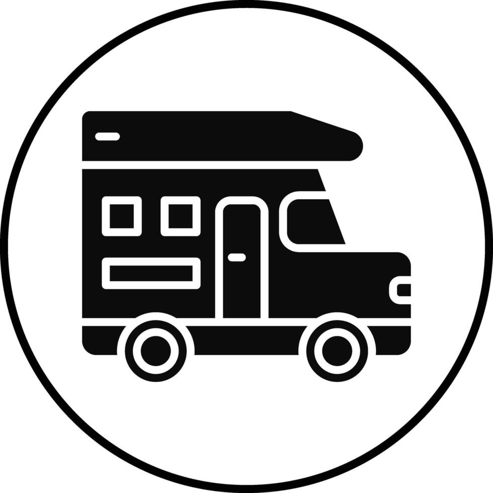 Camper Van Illustration Icon vector