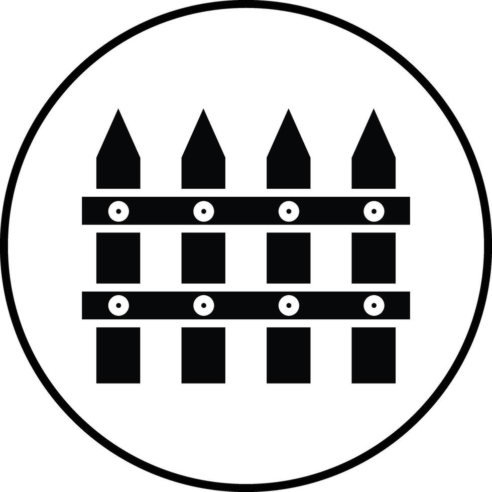 Fence Illustration Icon vector