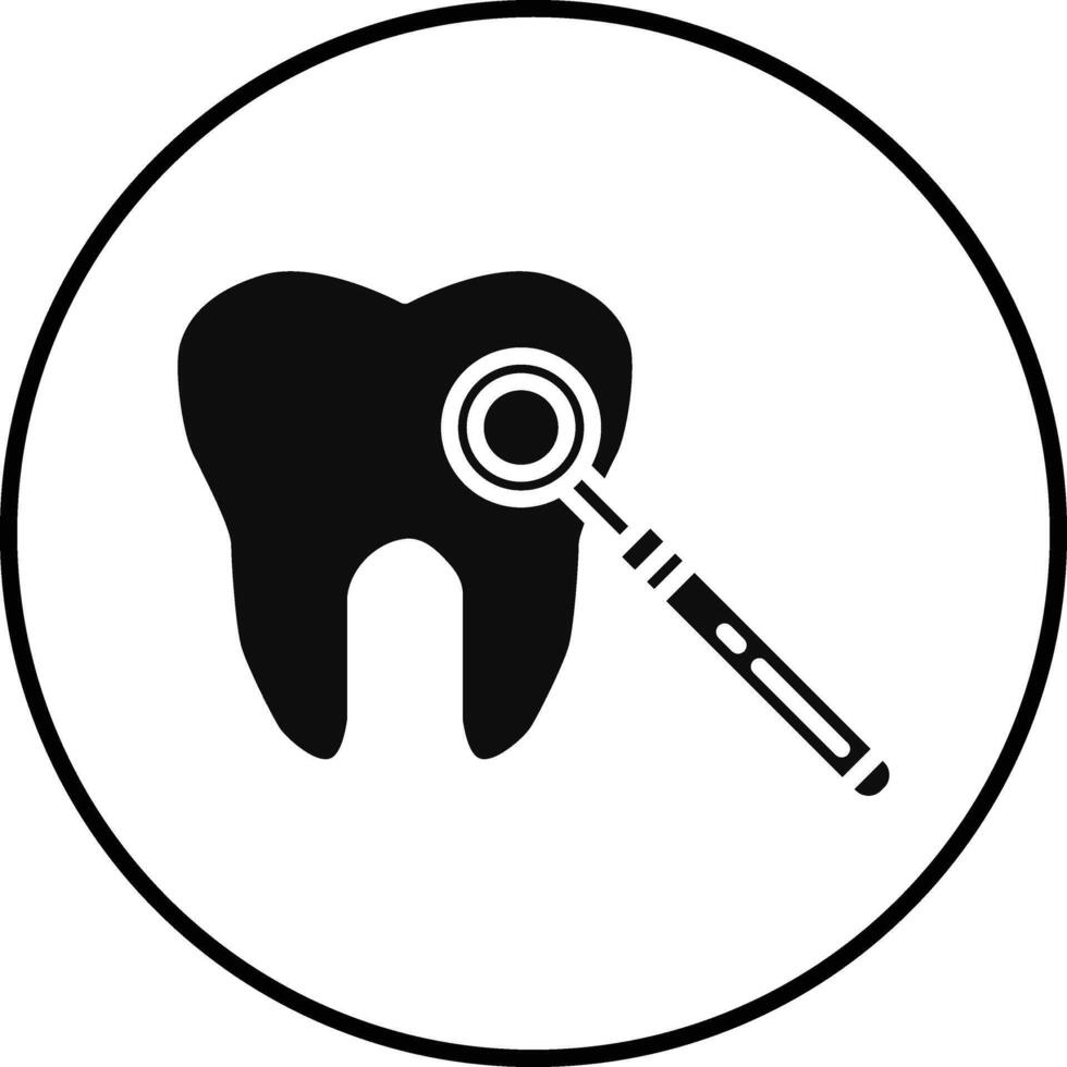 Mouth Mirror Illustration Icon vector