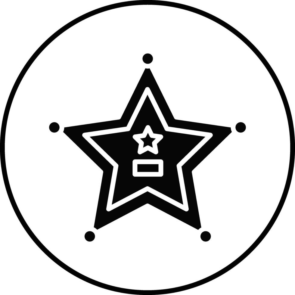 Sheriff Badge Illustration Icon vector