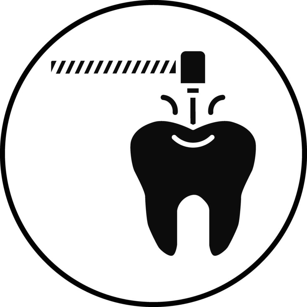 Tooth Drilling Illustration Icon vector
