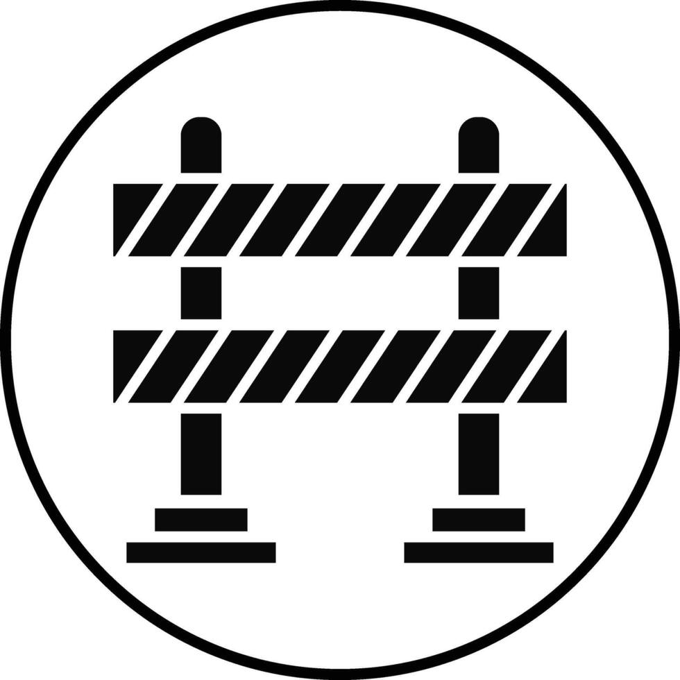 A black and white image of a barrier vector