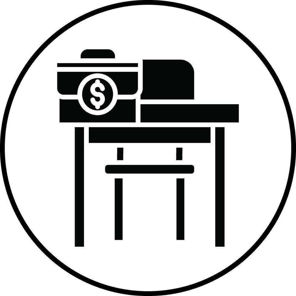 Desk Chair Illustration Icon vector