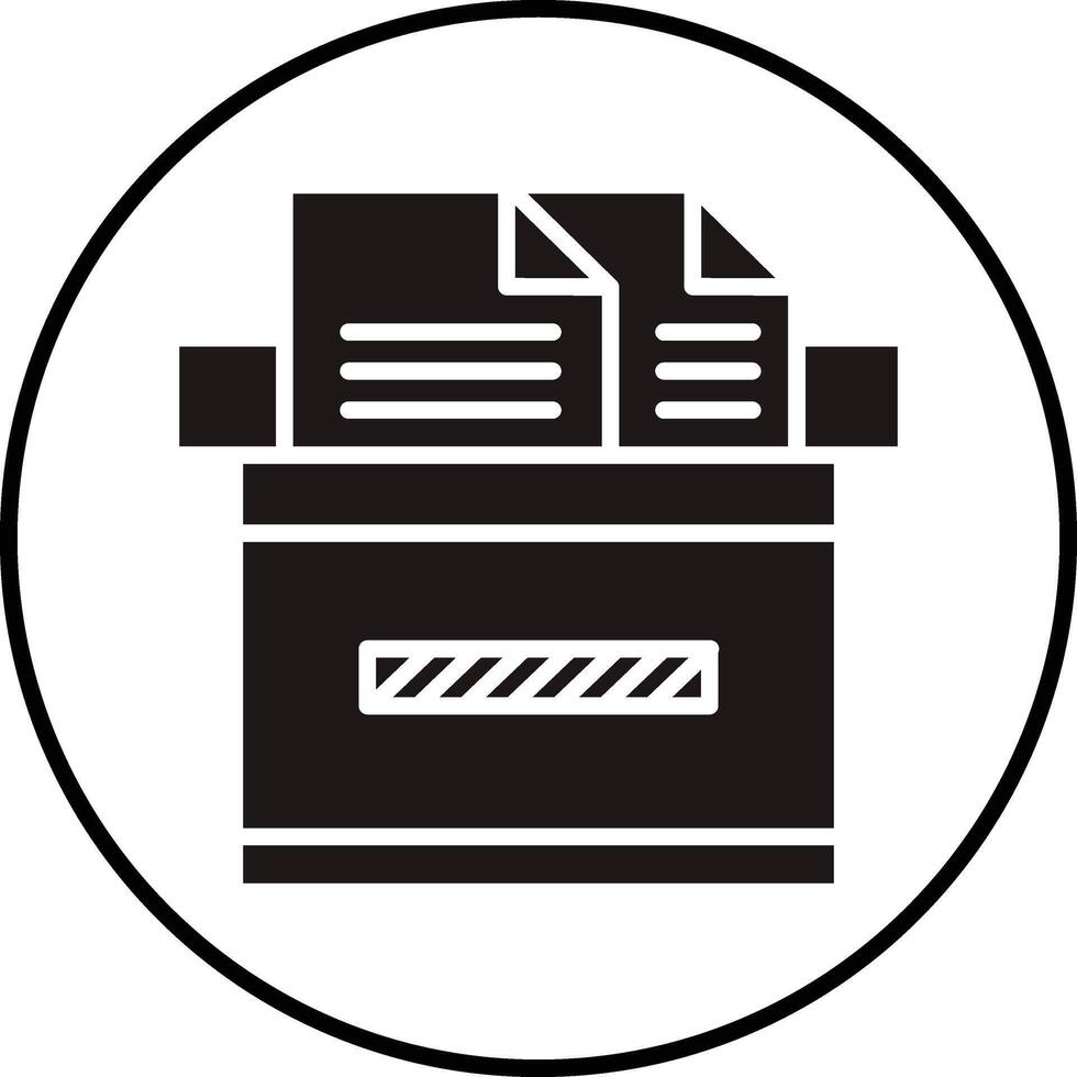 Documents Box Illustration Icon vector