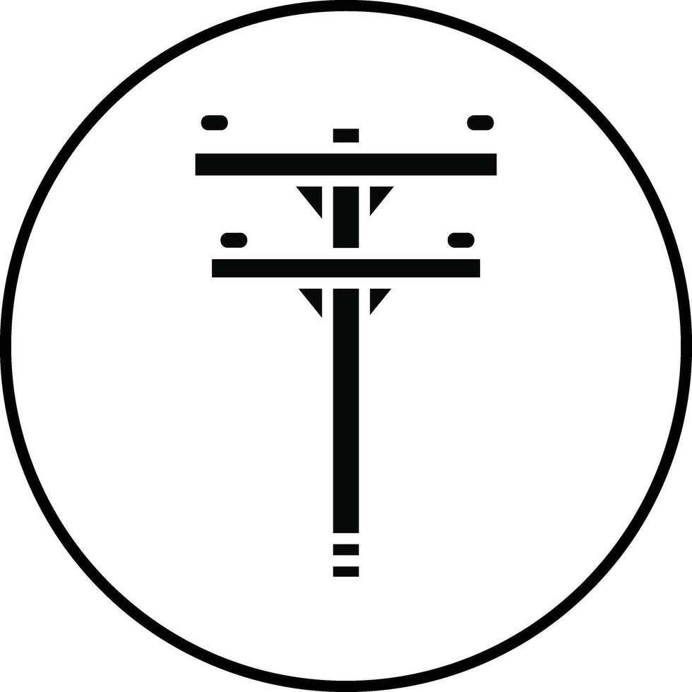 Electric Pole Illustration Icon vector