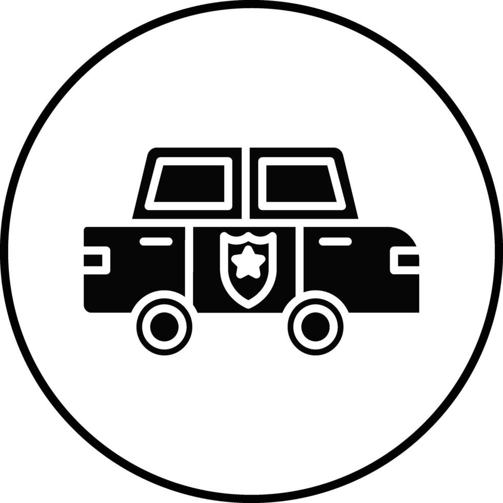 Police Car Illustration Icon vector