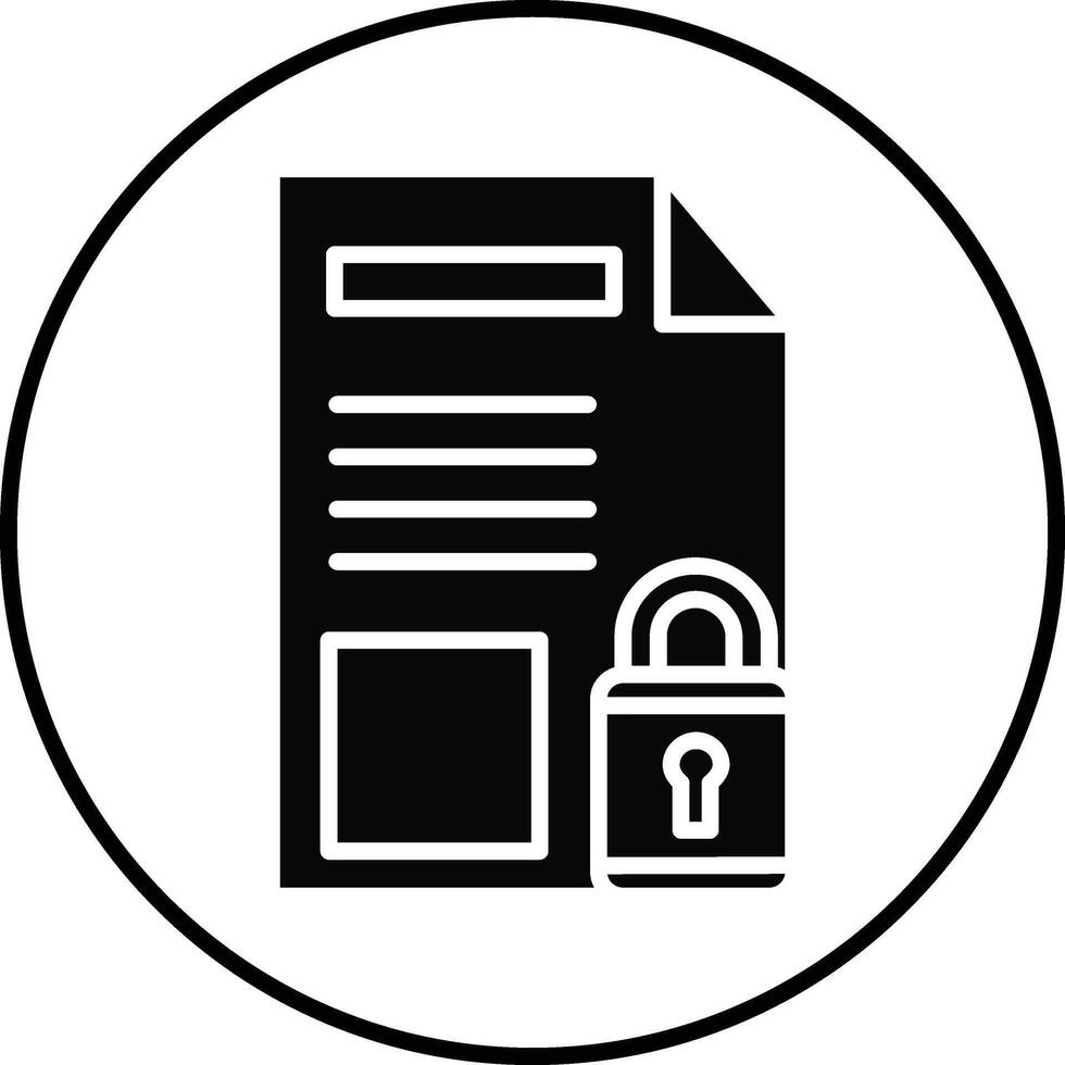 File Protection Illustration Icon vector