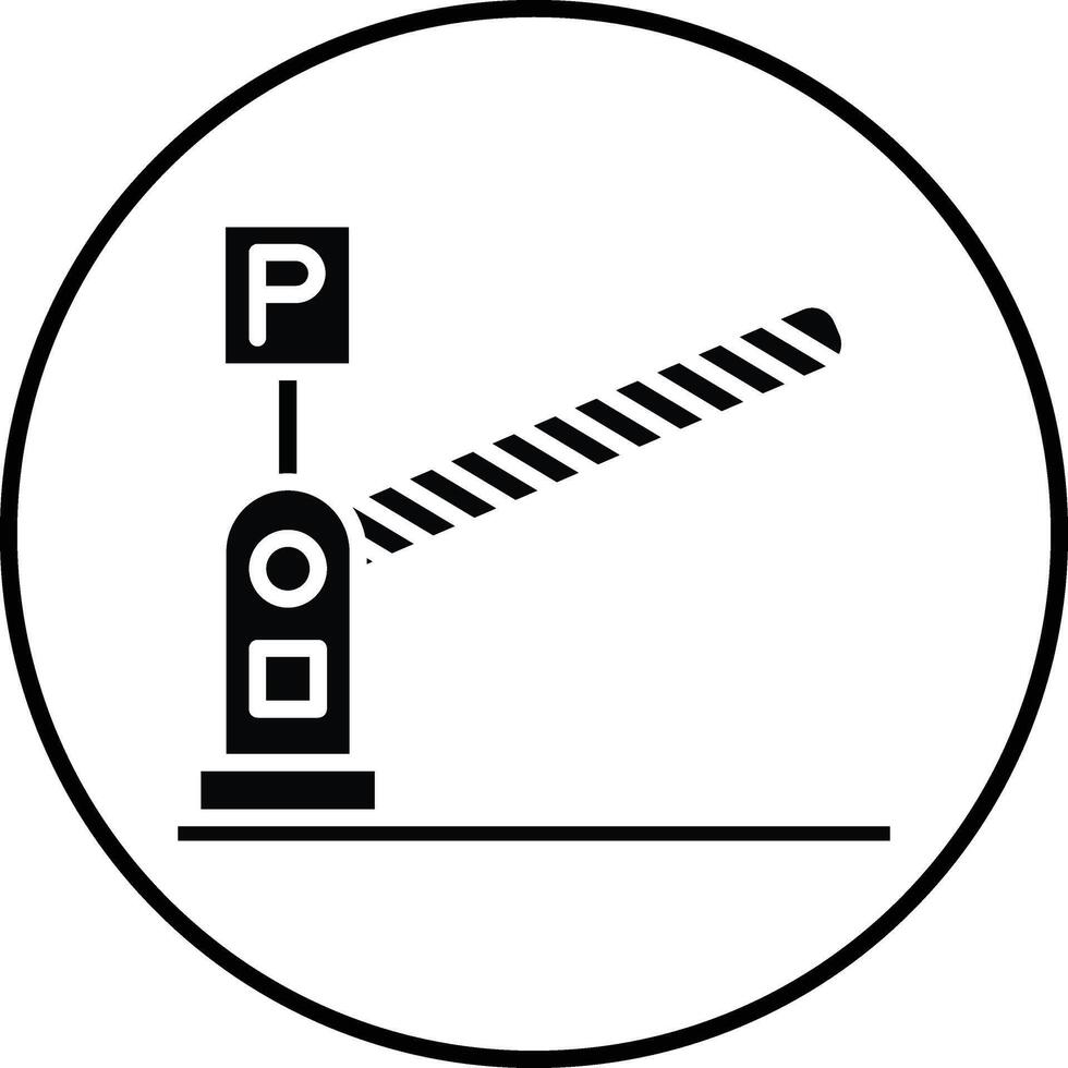 Parking Barrier Illustration Icon vector