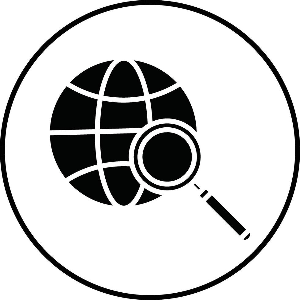 Global Search Illustration Icon vector