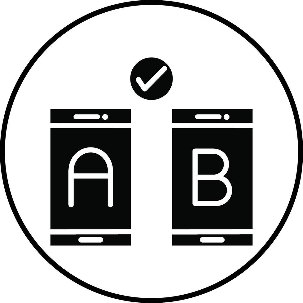 AB Testing Illustration Icon vector