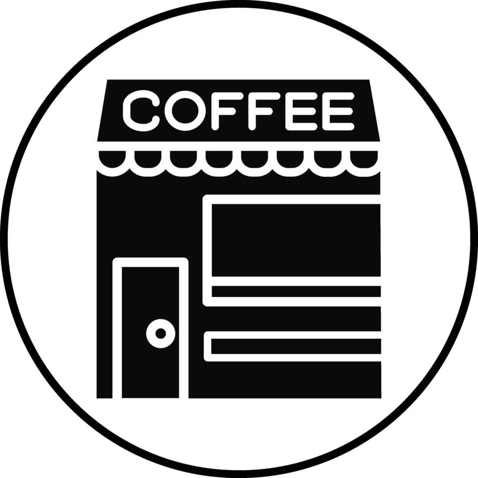 Coffee Shop Illustration Icon vector