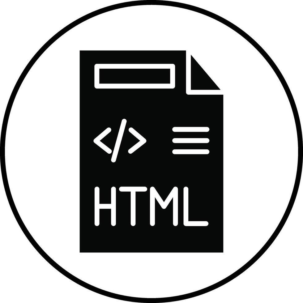HTML File Illustration Icon vector