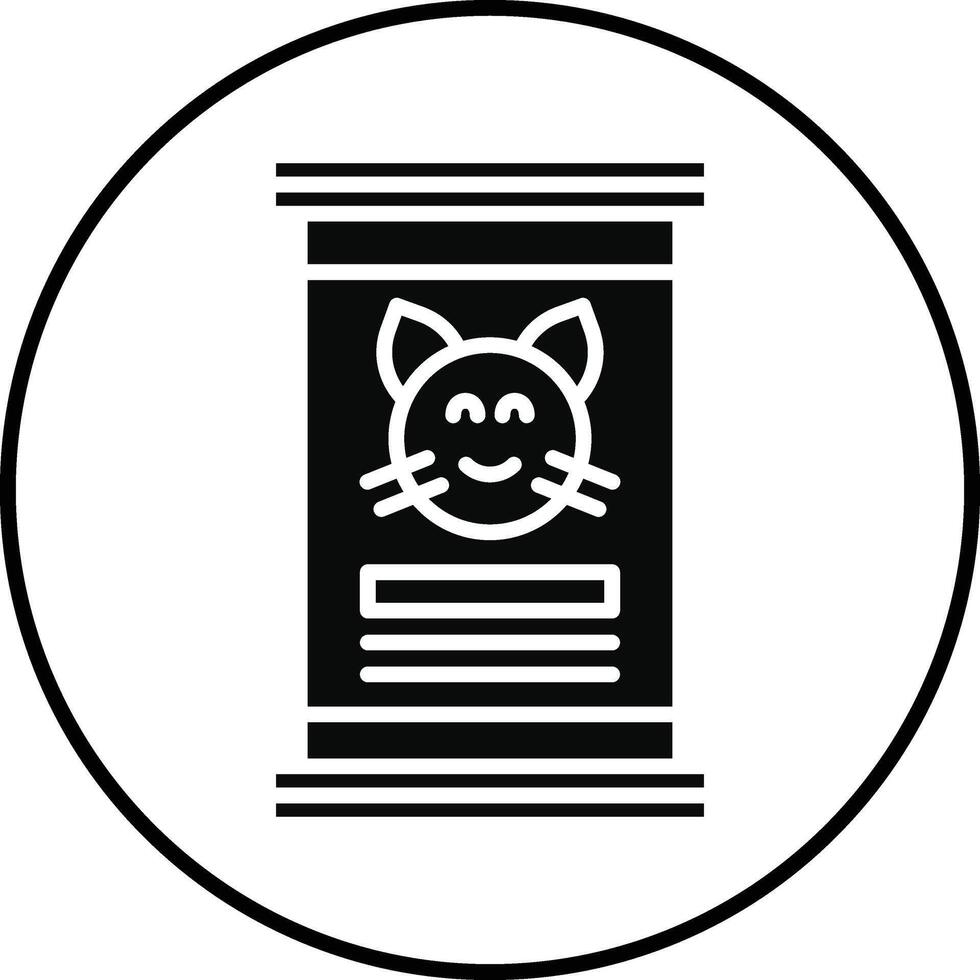 Cat Food Illustration Icon vector