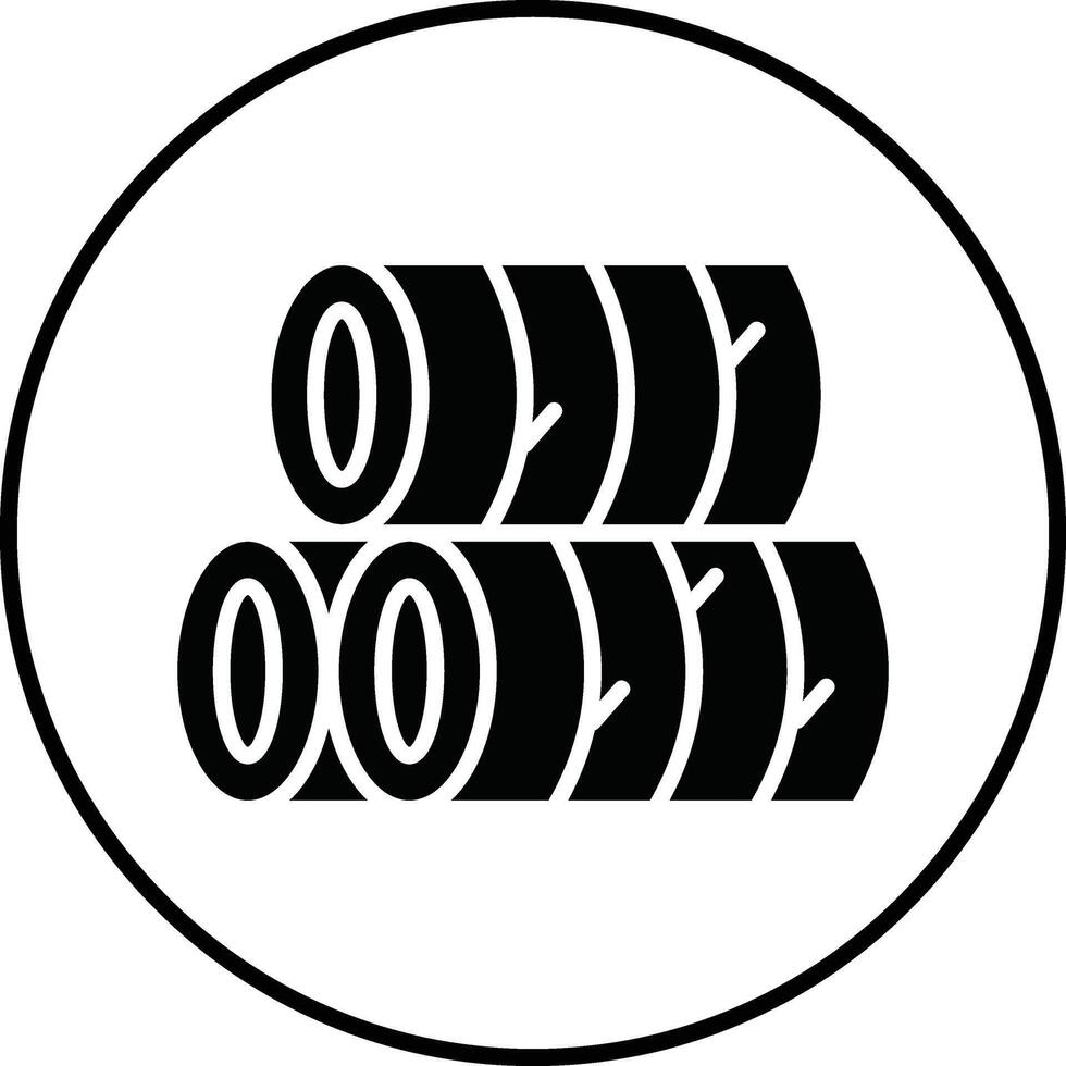 Hay Illustration Icon vector