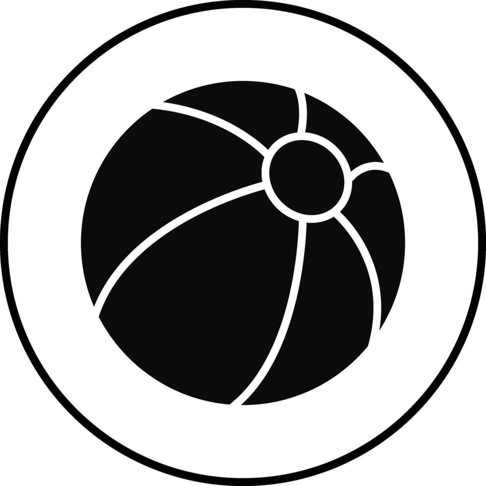 Beach Ball Illustration Icon vector