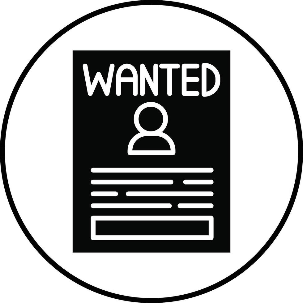 Wanted Illustration Icon vector