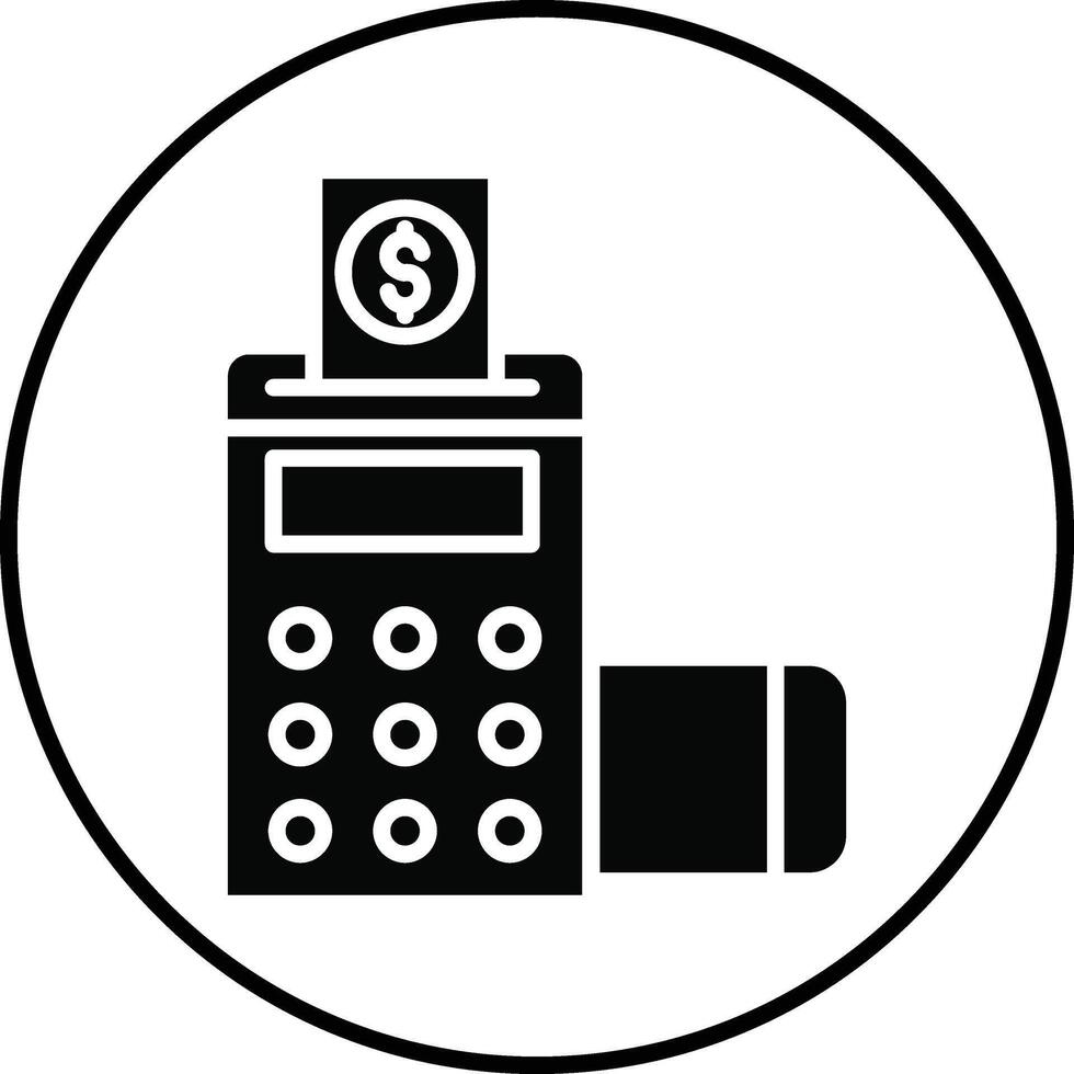 Pos Terminal Illustration Icon vector
