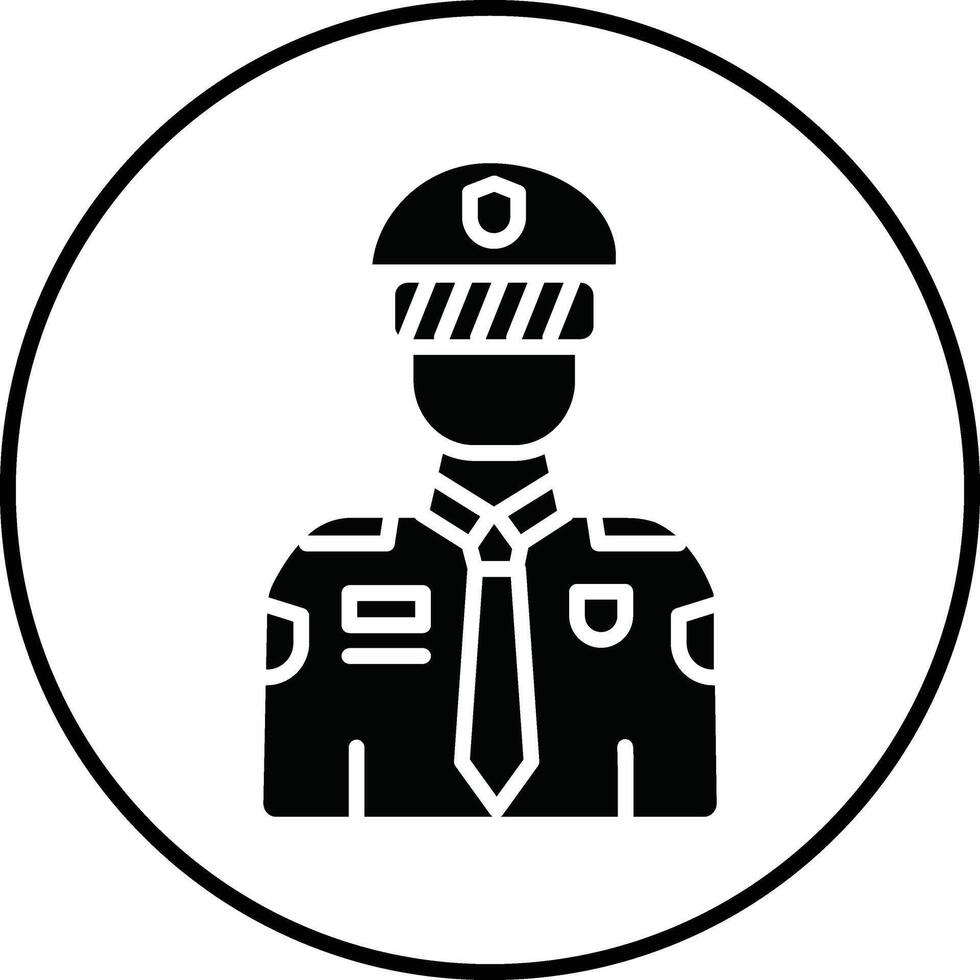 Policeman Illustration Icon vector