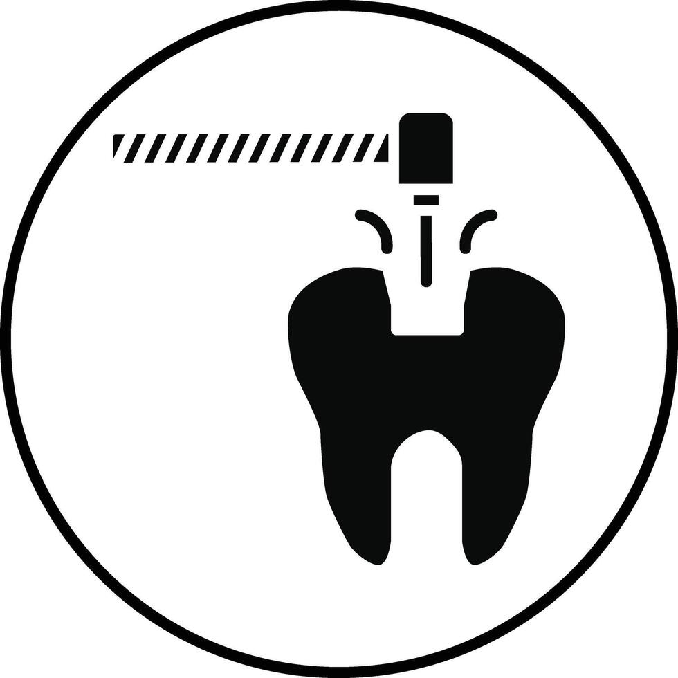 Dental Filling Illustration Icon vector