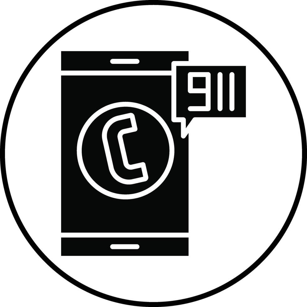 Call 911 Illustration Icon vector