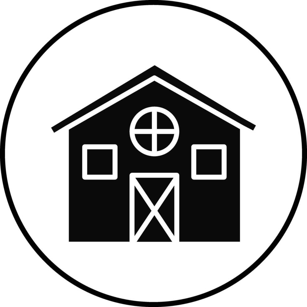 Barn Illustration Icon vector